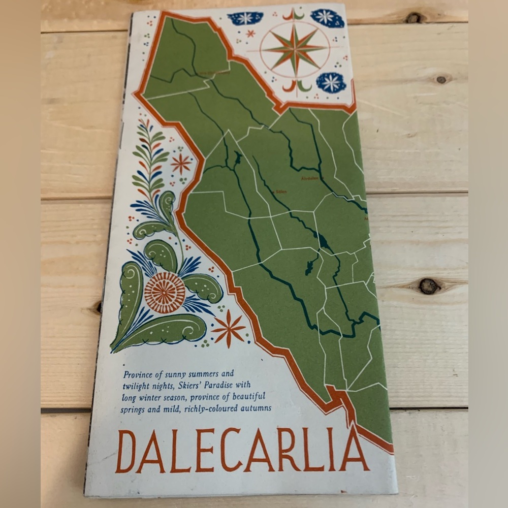 1947- Sweden Travel Brochure-Dalecarlia Decorative Map Poster